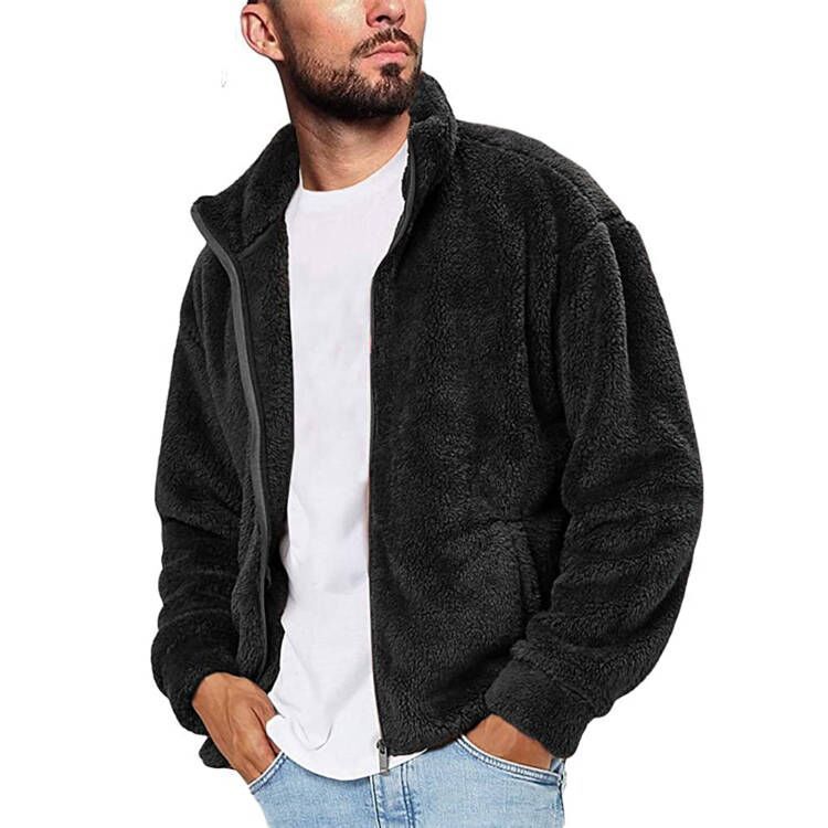 Fall Men's Plush Cardigan Jacket
